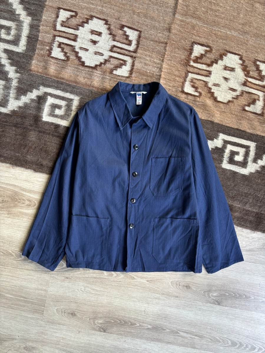 German Railway Black Linen HBT Work JKT