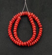 100 Natural Italian Red Coral Beads Gemstone Mediterranean Sea Coral Loose Beads