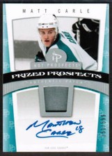 2006-07 HOT PROSPECTS MATT CARLE #131 RC PATCH AUTO #/599 (ref 1258)