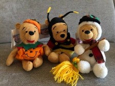NWT Disney Store WINNIE THE POOH Beanie LOT of 3