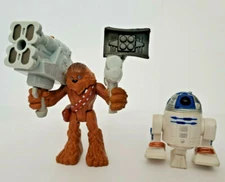 Hasbro Star Wars Galactic Heroes The Last Jedi R2D2 And Chewbacca W/ Gun