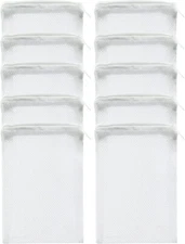 2/10 Pc Aquarium Filter Media Bags - Reusable Mesh Bags (6" x 4") for Fish Tank