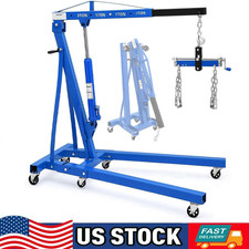 2 Ton Folding Engine Hoist Hydraulic Cherry Picker Shop Crane Hoist Lift Wlever