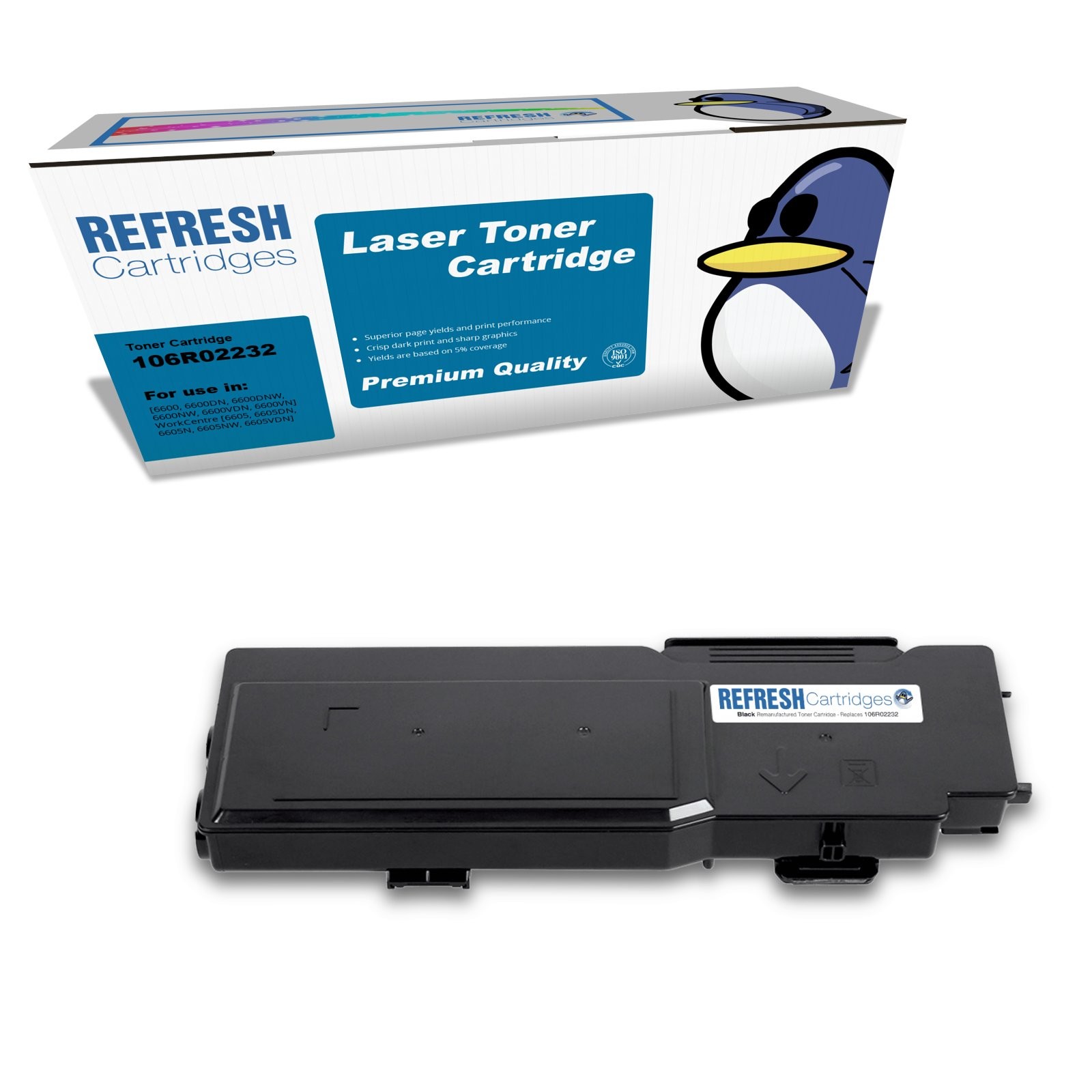 Refresh Cartridges Black 106R02232 Toner Compatible With Xerox Printers
