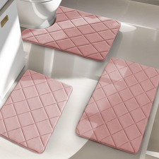 YIHOUSE Bathroom Rug Sets 3 Piece, Ultra Soft Memory Foam Bath Mat Non Slip, ...