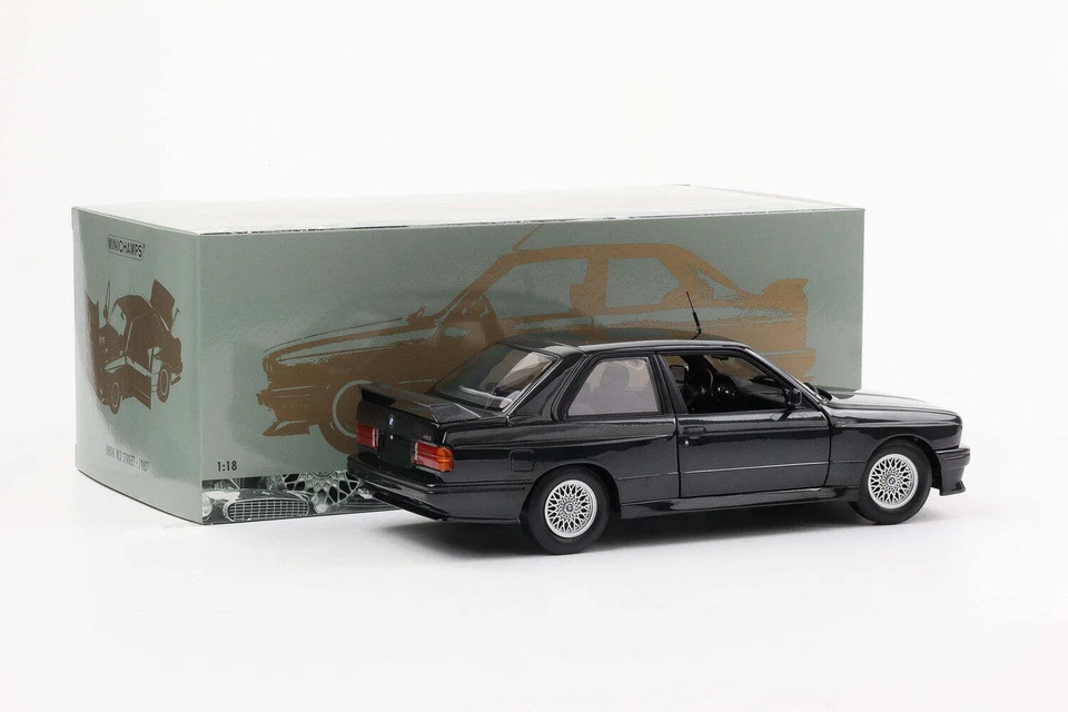 1:18 Minichamps BMW M3 E30 Street Evo 1989 nero metallizzato apertura completa - Immagine 2 di 4