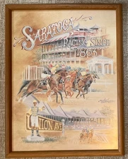 Vintage Saratoga Poster Framed