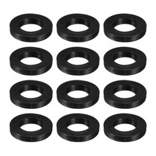 12Pcs Nitrile Rubber Flat Washer DN25 1 3/8"OD x1"ID x 1/4"Thick Black
