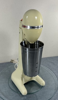Vtg Hamilton Beach Almond Scovill DrinkMaster 727 Milkshake Mixer Stainless Cup
