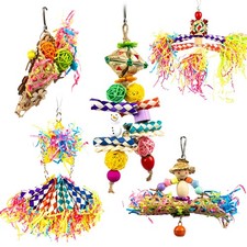 Parrots Shredding Toys Parakeet Chewing Toys Loofah Toys Parrot Cage Shredder...