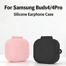 For Samsung Galaxy Buds 4/4Pro Soft Silicone Shockproof Earphone Case Keychain