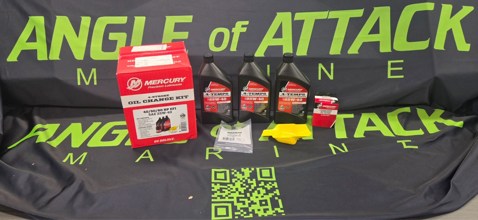 Mercury Marine/Quicksilver New OEM 25W-40 Oil Change Kit, 8M0081916