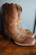 NICE Ariat Men's size 12 D Sport Wide Square Toe Boots Distressed Brown 10010963