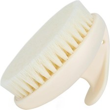 Dry Brushing Body Brush for Lymphatic Drainage  Exfoliation, Cream White