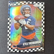 2025 Panini Prizm Kyle Monangai Rookie Black & White Checker Bears #348 NFL