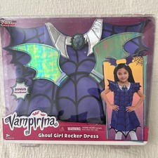 NEW Disney Junior Vampirina Ghoul Girl Rocker Dress Costume Dress Up Age 3 4-6X