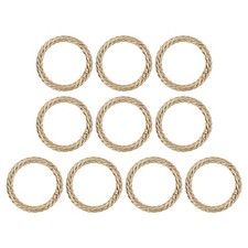 10 Pcs 42mm Twist Shaped Spring Snap Keychain Clip for Purses Light Gold