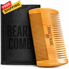 Wooden Beard Comb for Men Case, Great Mustache Small, Case