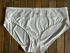 Vtg Bali L 7 White Sheer Coquette Lace Bikini Panty Panties