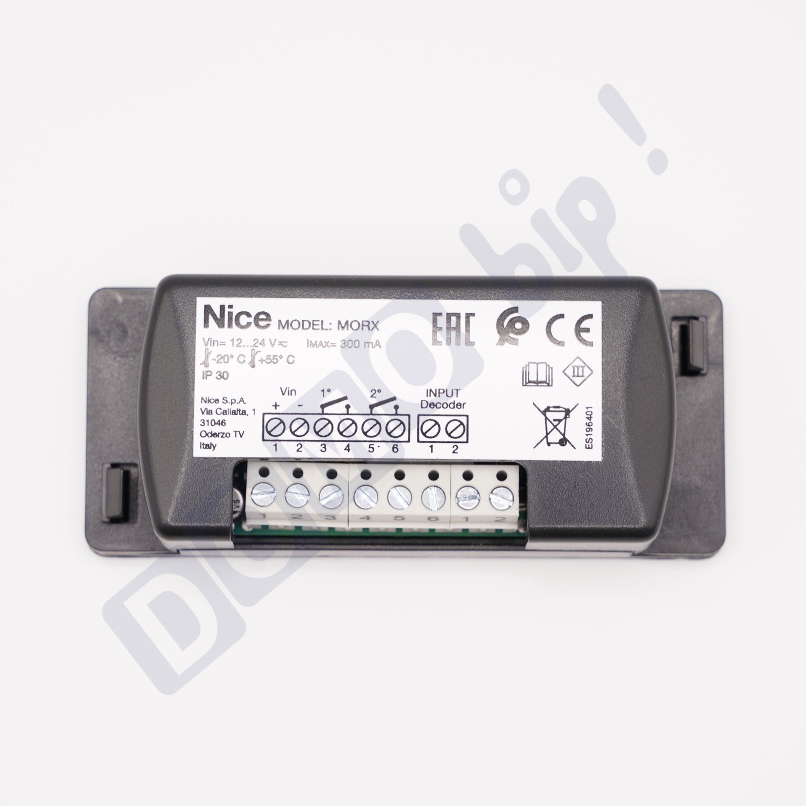 Décodeur Nice MORX grande capacité 510 codes pour système filaire