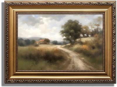 ASTRDECOR Vintage Gold Framed Wall Art Prints, Landscape Paintings Canvas Wal...