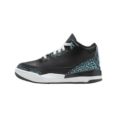 Jordan Little Kids' 3Retro SE Moto Sneakers - Black/Siren Red/White/Hyper Jade