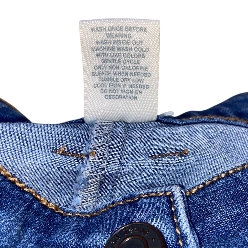 Falda Vaquera Mudd Y2K Años 90 Vintage Línea A Floral Bordada Botón Frontal Talla 0 Foto 4 de 4