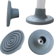 4 Pack Replacement Feet for Shower Chair Bath Seat, 1-1/8" I.D Rubber Grey
