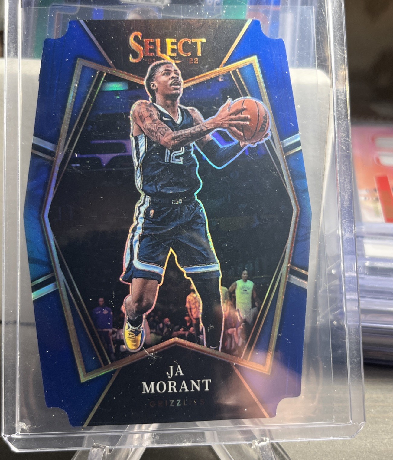 2021-22 Panini Select Premier Level Blue Prizm Die-Cut #125 Ja Morant / 249