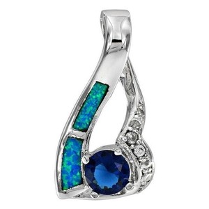 Australian Opal Inlay 925 Solid Sterling Silver Pendant GA8