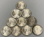 10 BU US 90% Silver Morgan $1 w/toning diff dates L24845