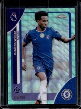 2026 Topps Chrome Premier League Estevao Willian RC Aqua Wave Refractor #/199
