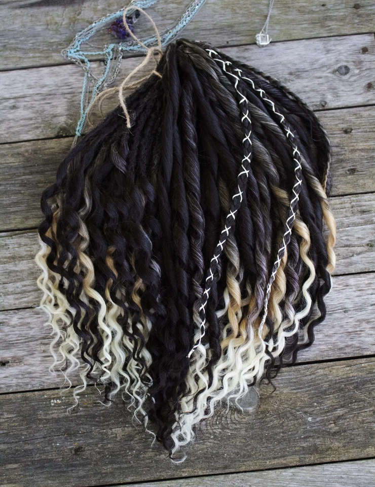 Juego completo de rastas sintéticas onduladas DE 16" Foto 2 de 3