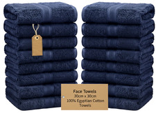 Flannels Face Cloths Towels 100% Egyptian Cotton Super Soft Washcloth Towels Set