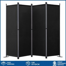 Elegant 4 Panel Room Divider - Freestanding Privacy Screen for Indoor & Outdoor
