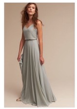 Jenny Yoo Inesse Spaghetti Strap Maxi Dress Color Morning Mist Size 4