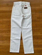 Women  s 90s Embroidered Vintage Wrangler White Jeans 26x30.5 14MWZ Made In USA