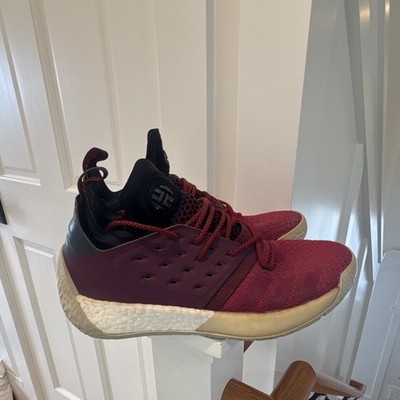 adidas Harden Vol. 2 Red Black White Mid Top Basketball Sneakers
