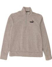 Womens Zip Neck Sweatshirt Jumper UK 14 Medium CQ01