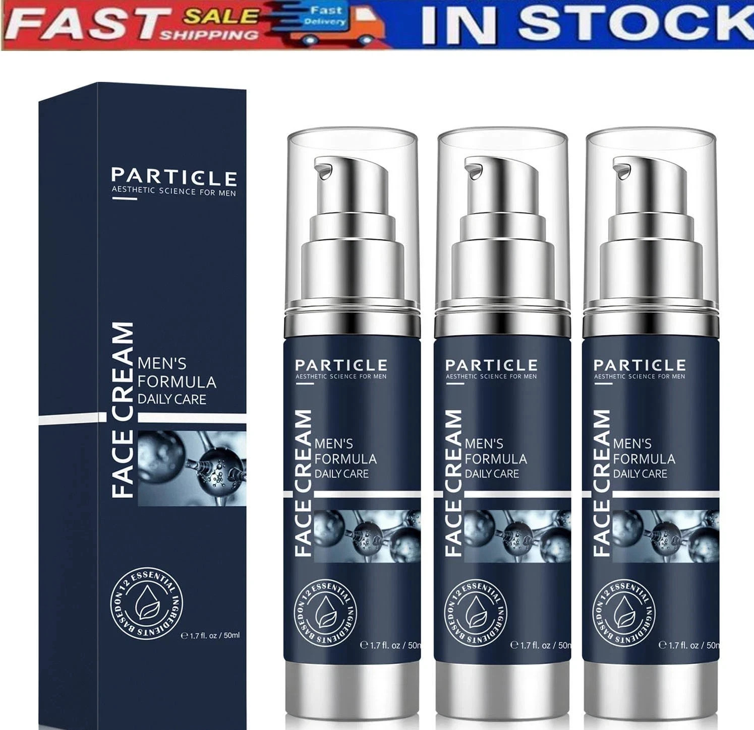 3X Particle Face Cream Men 6 in 1 Anti-Aging Cream Fights Eye Bags Dark Spots US