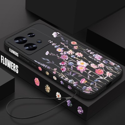Case For Xiaomi 14T Pro Poco X7 Redmi Note 14 13 12 Shockproof Flower TPU Cover