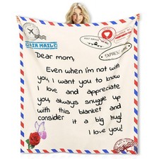 Gifts for Mothers Day Mom from Daughter Son, 60x50' Soft Mom Throw Blanket, F...