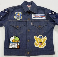 60s 70s Vtg Levis Denim Trucker RARE Jacket Type 3 Kids 2 Pockets Size 10