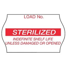 Comply Pre-Printed Label Sterilization Label Red Script .625x1.125", 1125 Labels