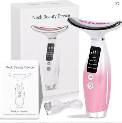 LED Seven Color Facial and Neck Beauty Device, Enhances Facial, Neck, and Should