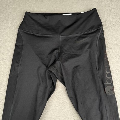 Cleveland Browns Leggings Womens Medium Black NFL Football Nike Dri Fit Fast