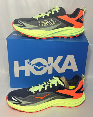 HOKA Zinal 3 Trail Running Shoes Squid Ink Neon Yuzu Men's 10.5 D 1171951-SNKN