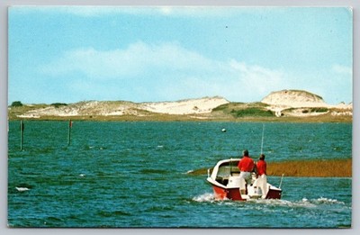 Sandy Neck from Barnstable Harbor. Cape Cod, Massachusetts Postcard