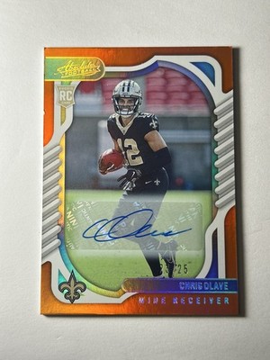 2022 Panini Absolute Chris Olave Orange Rookie Auto /25 #109 RC Autograph Saints