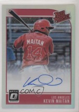 2018 Donruss Optic Rated Prospects Signatures Holo Prizm Kevin Maitan Auto nh6